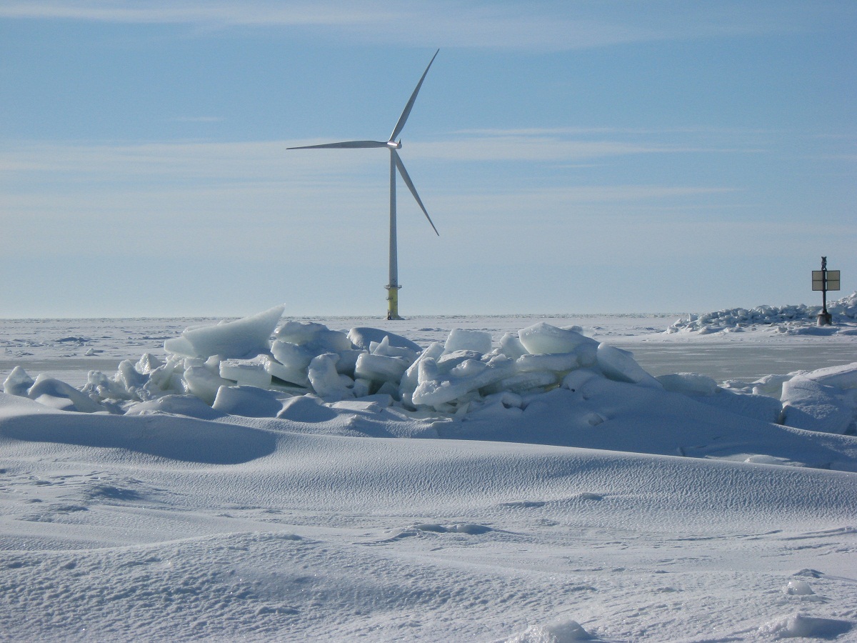 An offshore wind farm in Pori Finland