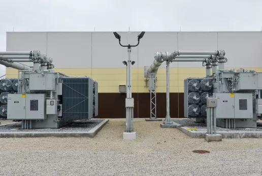 Transformer station in the USA