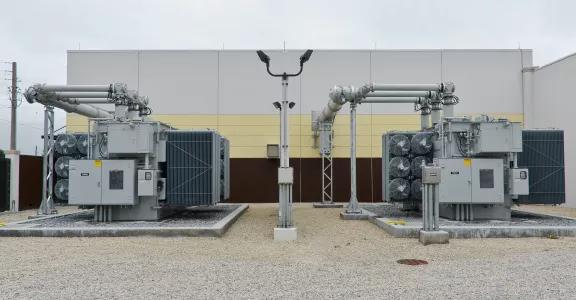 Transformer station in the USA