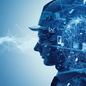 engineer or worker with helmet