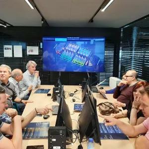 Serious game team playing